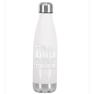 Dad Wrestling Coach Coaches Fathers Day S Gift Stainless Steel Insulated Water Bottle