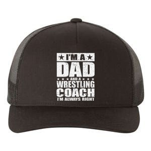 Dad Wrestling Coach  Coaches Fathers Day Shirts Gift Yupoong Adult 5-Panel Trucker Hat