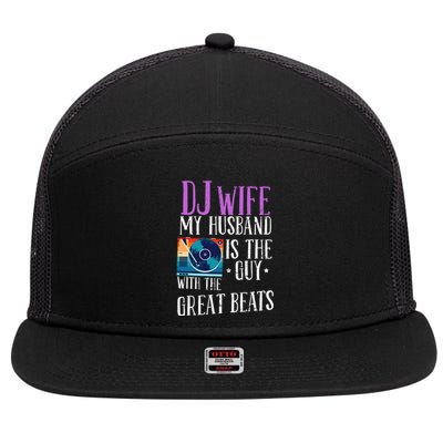 Dj Wife Cool Music Produzent Dj 7 Panel Mesh Trucker Snapback Hat