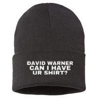 David Warner Can I Have Ur Shirt Funny Sustainable Knit Beanie