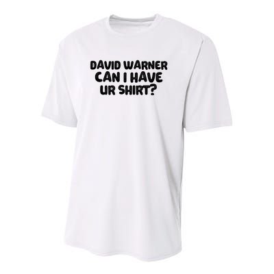 David Warner Can I Have Ur Shirt Funny Youth Performance Sprint T-Shirt