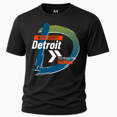 Detroit Wayne County Michigan Modern Logo Performance Shirt