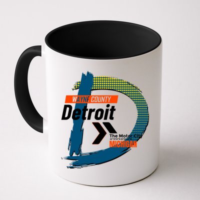 Detroit Wayne County Michigan Modern Logo Mug