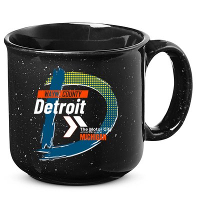Detroit Wayne County Michigan Modern Logo 15oz Campfire Ceramic Mug