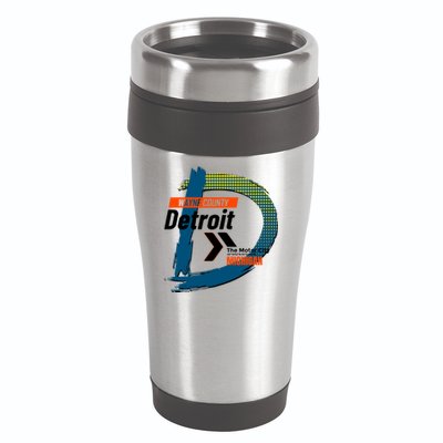 Detroit Wayne County Michigan Modern Logo 16oz Travel Tumbler