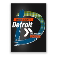Detroit Wayne County Michigan Modern Logo Poster