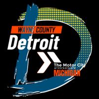 Detroit Wayne County Michigan Modern Logo Poster