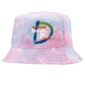 Detroit Wayne County Michigan Modern Logo Tie-Dyed Bucket Hat