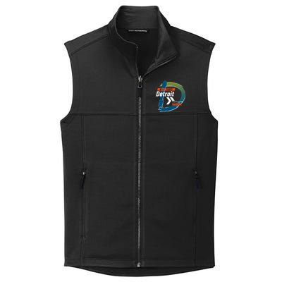 Detroit Wayne County Michigan Modern Logo Collective Smooth Fleece Vest