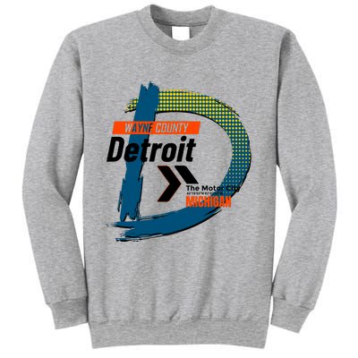 Detroit Wayne County Michigan Modern Logo Sweatshirt