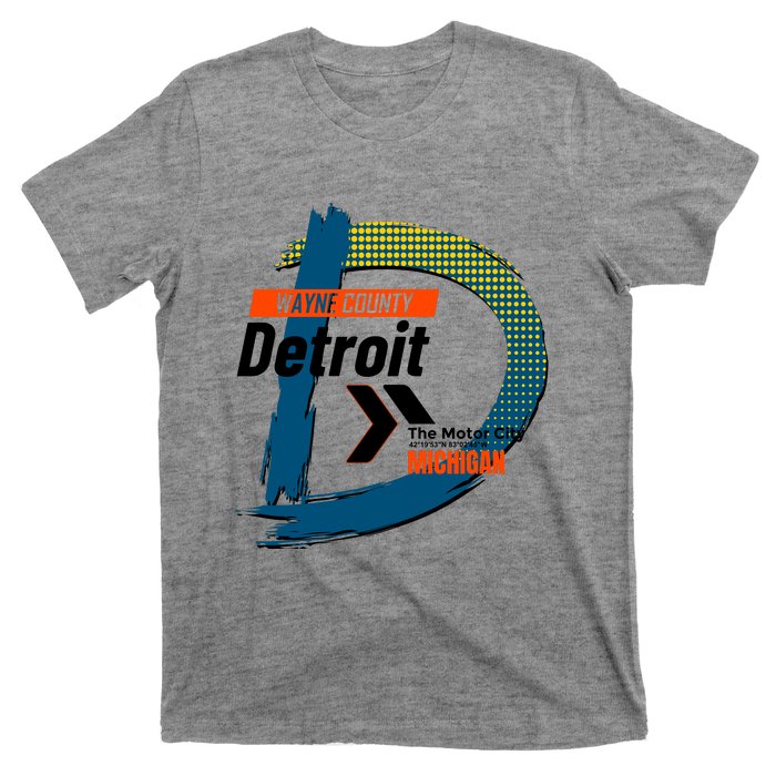 Detroit Wayne County Michigan Modern Logo T-Shirt