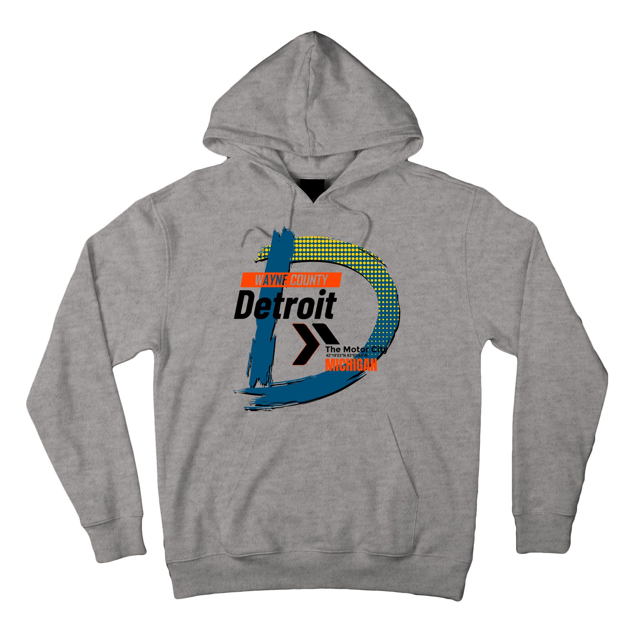 Detroit Wayne County Michigan Modern Logo Tall Hoodie