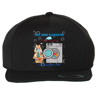 Doo Wash Cleaners Wool Snapback Cap