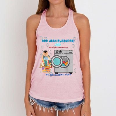 Doo Wash Cleaners Women's Knotted Racerback Tank