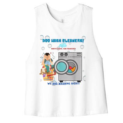 Doo Wash Cleaners Women's Racerback Cropped Tank