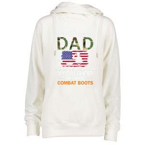 Daughter Wear Combat Bootsfunny Giftproud Mp Military Police Dad Army Gift Womens Funnel Neck Pullover Hood