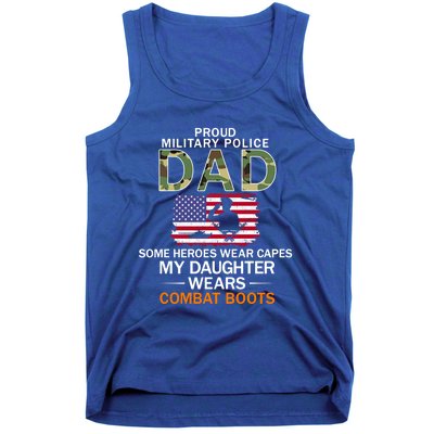 Daughter Wear Combat Bootsfunny Giftproud Mp Military Police Dad Army Gift Tank Top