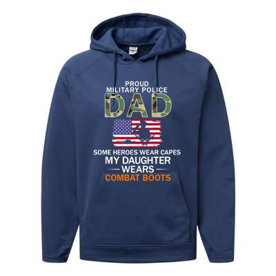 Daughter Wear Combat Bootsfunny Giftproud Mp Military Police Dad Army Gift Performance Fleece Hoodie