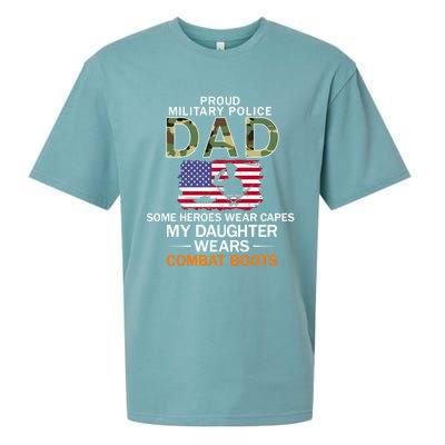 Daughter Wear Combat Bootsfunny Giftproud Mp Military Police Dad Army Gift Sueded Cloud Jersey T-Shirt