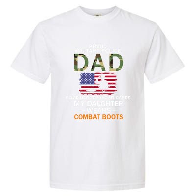 Daughter Wear Combat Bootsfunny Giftproud Mp Military Police Dad Army Gift Garment-Dyed Heavyweight T-Shirt