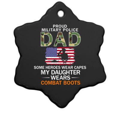 Daughter Wear Combat Bootsgiftproud Mp Military Police Dad Army Gift Ceramic Star Ornament