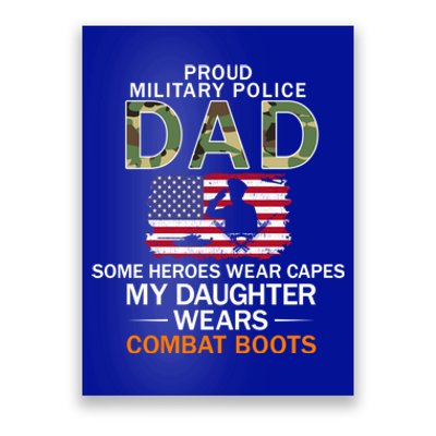 Daughter Wear Combat Bootsgiftproud Mp Military Police Dad Army Gift Poster