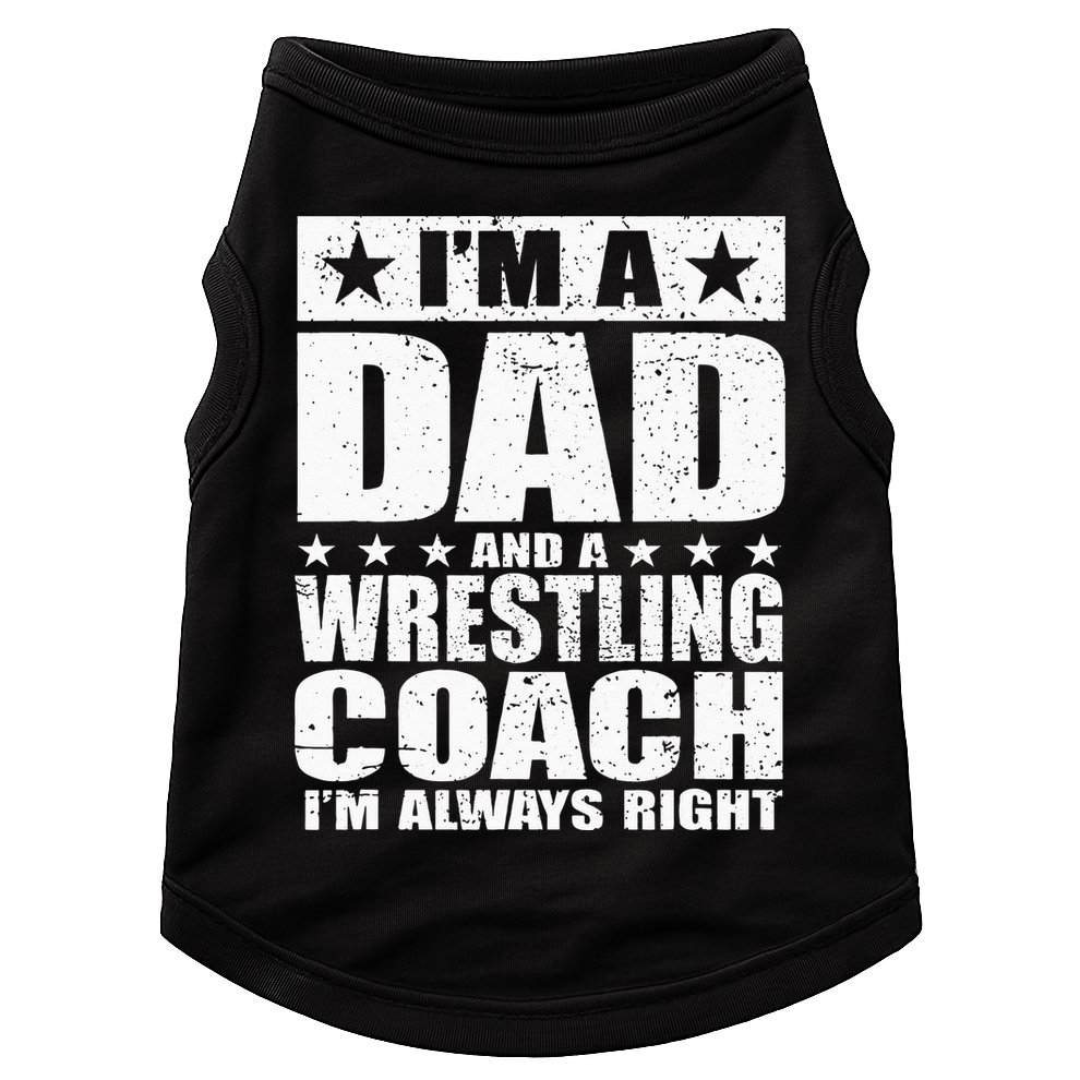 Dad Wrestling Coach Coaches Fathers Day Gift Doggie Tank