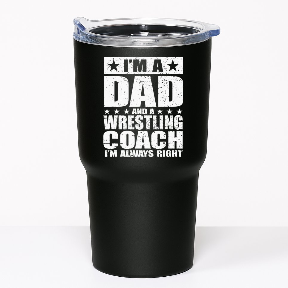 Dad Wrestling Coach Coaches Fathers Day Gift Tumbler