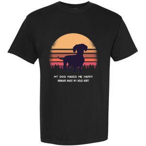 Dachshund Wiener Doxen Dog Retro Garment-Dyed Heavyweight T-Shirt