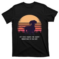 Dachshund Wiener Doxen Dog Retro T-Shirt