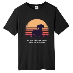 Dachshund Wiener Doxen Dog Retro Tall Fusion ChromaSoft Performance T-Shirt