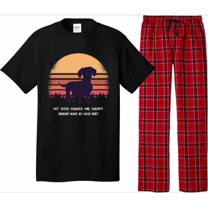 Dachshund Wiener Doxen Dog Retro Pajama Set