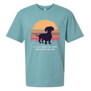 Dachshund Wiener Doxen Dog Retro Sueded Cloud Jersey T-Shirt