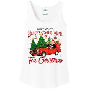 Dont Worry Daddys Coming Home For Christmas Trump 2024 Ladies Essential Tank