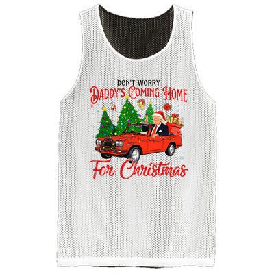 Dont Worry Daddys Coming Home For Christmas Trump 2024 Mesh Reversible Basketball Jersey Tank