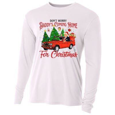 Dont Worry Daddys Coming Home For Christmas Trump 2024 Cooling Performance Long Sleeve Crew