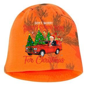 DonT Worry DaddyS Coming Home For Christmas Trump 2024 Kati - Camo Knit Beanie