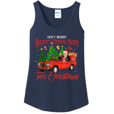 DonT Worry DaddyS Coming Home For Christmas Trump 2024 Ladies Essential Tank