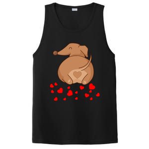 Dachshund Weenie Dog Lover Valentines Day Gift Cool Gift PosiCharge Competitor Tank