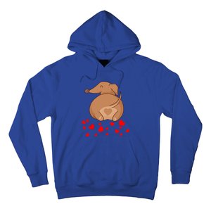 Dachshund Weenie Dog Lover Valentines Day Gift Cool Gift Hoodie