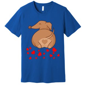 Dachshund Weenie Dog Lover Valentines Day Gift Cool Gift Premium T-Shirt