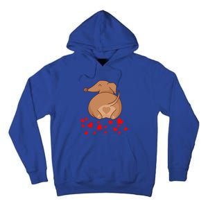 Dachshund Weenie Dog Lover Valentines Day Gift Cool Gift Tall Hoodie