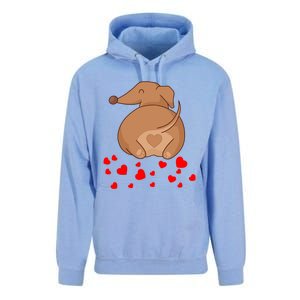 Dachshund Weenie Dog Lover Valentines Day Gift Cool Gift Unisex Surf Hoodie