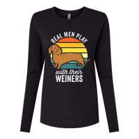 Dachshund Weiner Dog Real Play With Their Weiners Womens Cotton Relaxed Long Sleeve T-Shirt