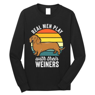 Dachshund Weiner Dog Real Play With Their Weiners Long Sleeve Shirt