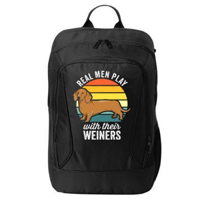 Dachshund Weiner Dog Real Play With Their Weiners City Backpack