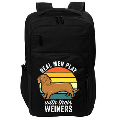 Dachshund Weiner Dog Real Play With Their Weiners Impact Tech Backpack