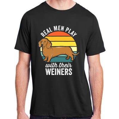 Dachshund Weiner Dog Real Play With Their Weiners Adult ChromaSoft Performance T-Shirt