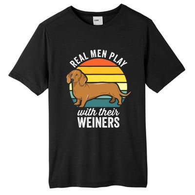 Dachshund Weiner Dog Real Play With Their Weiners Tall Fusion ChromaSoft Performance T-Shirt