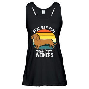 Dachshund Weiner Dog Real Play With Their Weiners Ladies Essential Flowy Tank